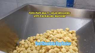 Wysokiej jakości linia pakująca Frozen Tofu Puff VFFS z 14-głowicową wagą