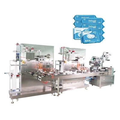 Maszyna do pakowania mokrych chusteczek ze stali nierdzewnej Linia produkcyjna 2,8 kW